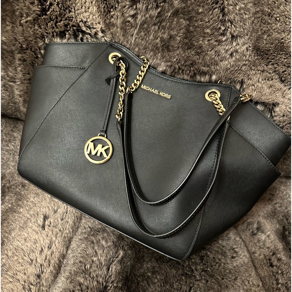 Michael Kors black, and gold  purse